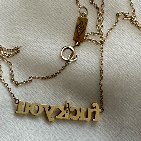 F you Jennifer Meyer 18k Gold Statement Necklace - Picture 1 of 3